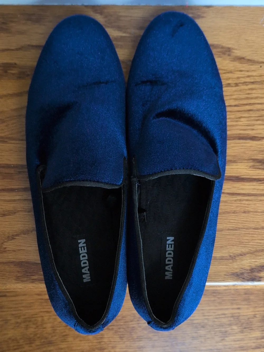 Steve Madden Blue Velvet Slip-On Loafers